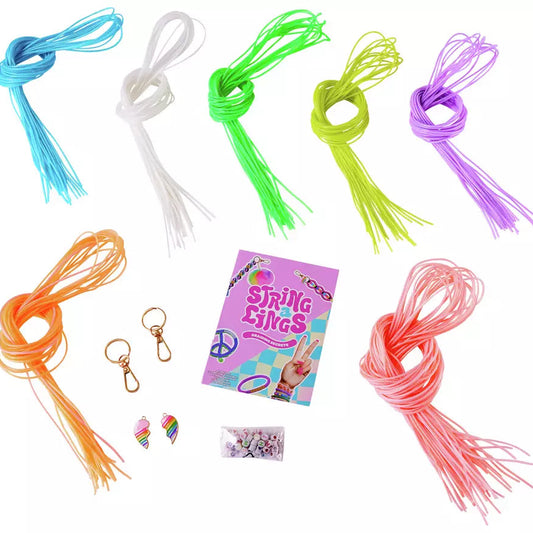 سترينجالينغز مجموعة أوتار 80 قطعة الخرز والاكسسوارات Stringalings