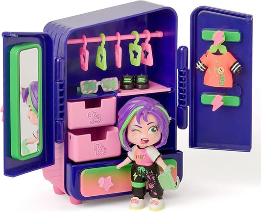 كوكيلووس خزانة ملابس روبنز مع 18 قطعة أكسسوار عصرية ودمية دمية مع اكسسوارات KookyLoos