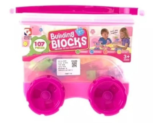 عربية مكعبات 107 قطعة 2 في 1 مكعبات التركيب LOCAL