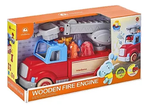 وانبورنز سيارة إطفاء مع الضوء والصوت مركبات الأطفال Wanborns