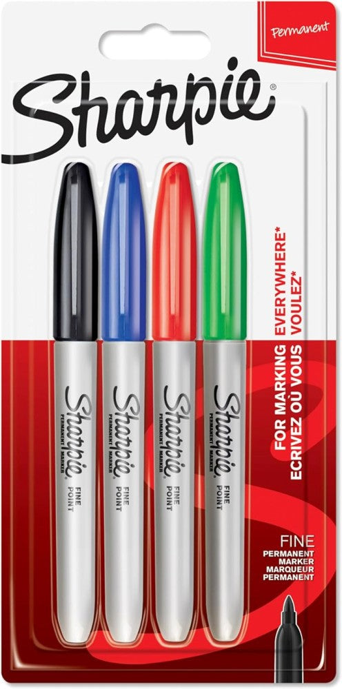 شاربي اقلام تلوين دائمة من 4 قطع رسم و تلوين Sharpie