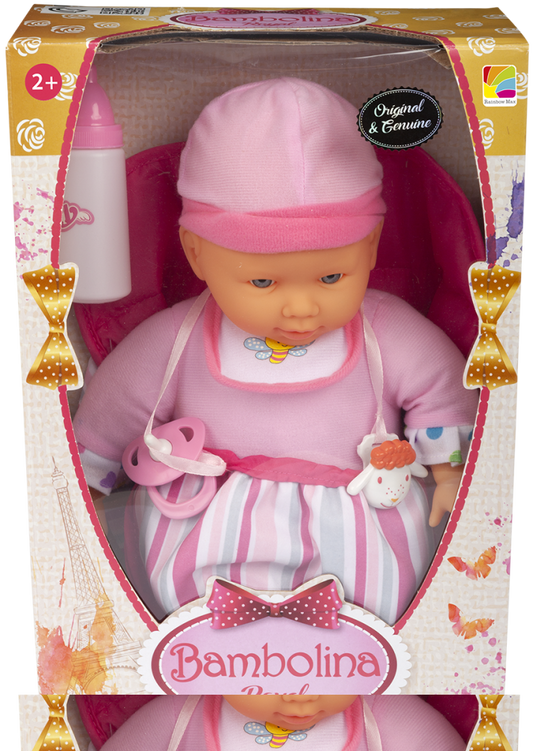 بامبولينا دمية رويال مع حاملة الطفل دمى المواليد Bambolina