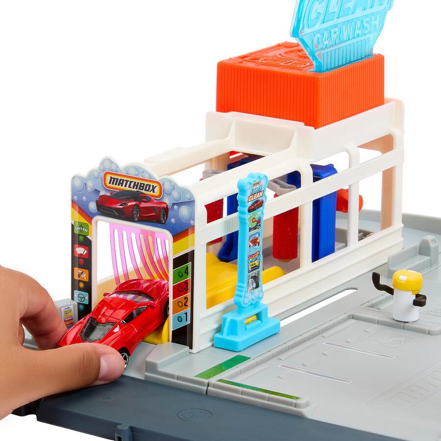ماتش بوكس مغسلة سيارات مركبات مع مسار Matchbox