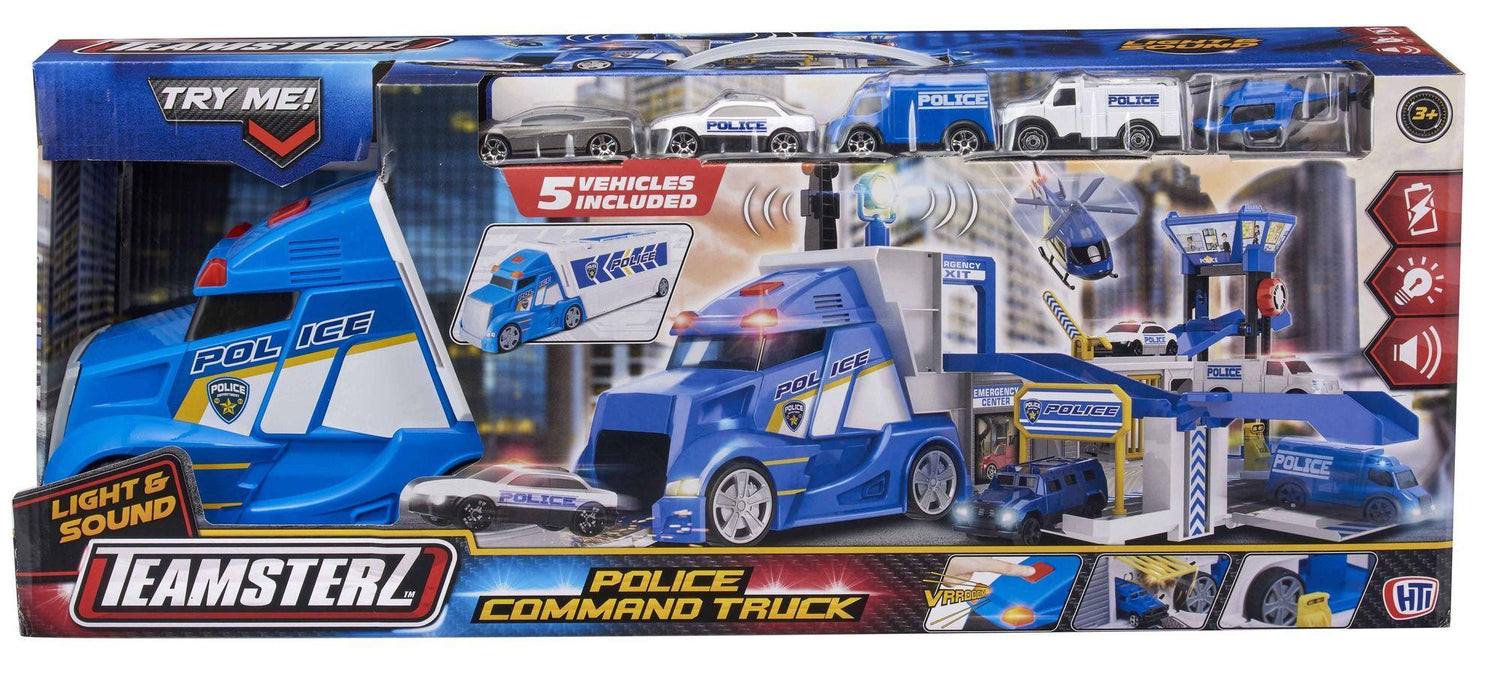 تيمستيرز شاحنة قيادة الشرطة مركبات مع مسار Teamsterz