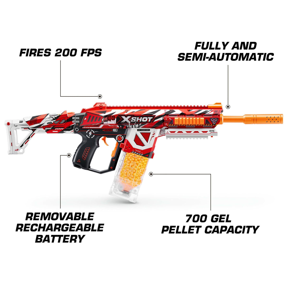 اكس شوت بندقية هايبر جل 20000 جيليت مسدسات مطاطية Zuru