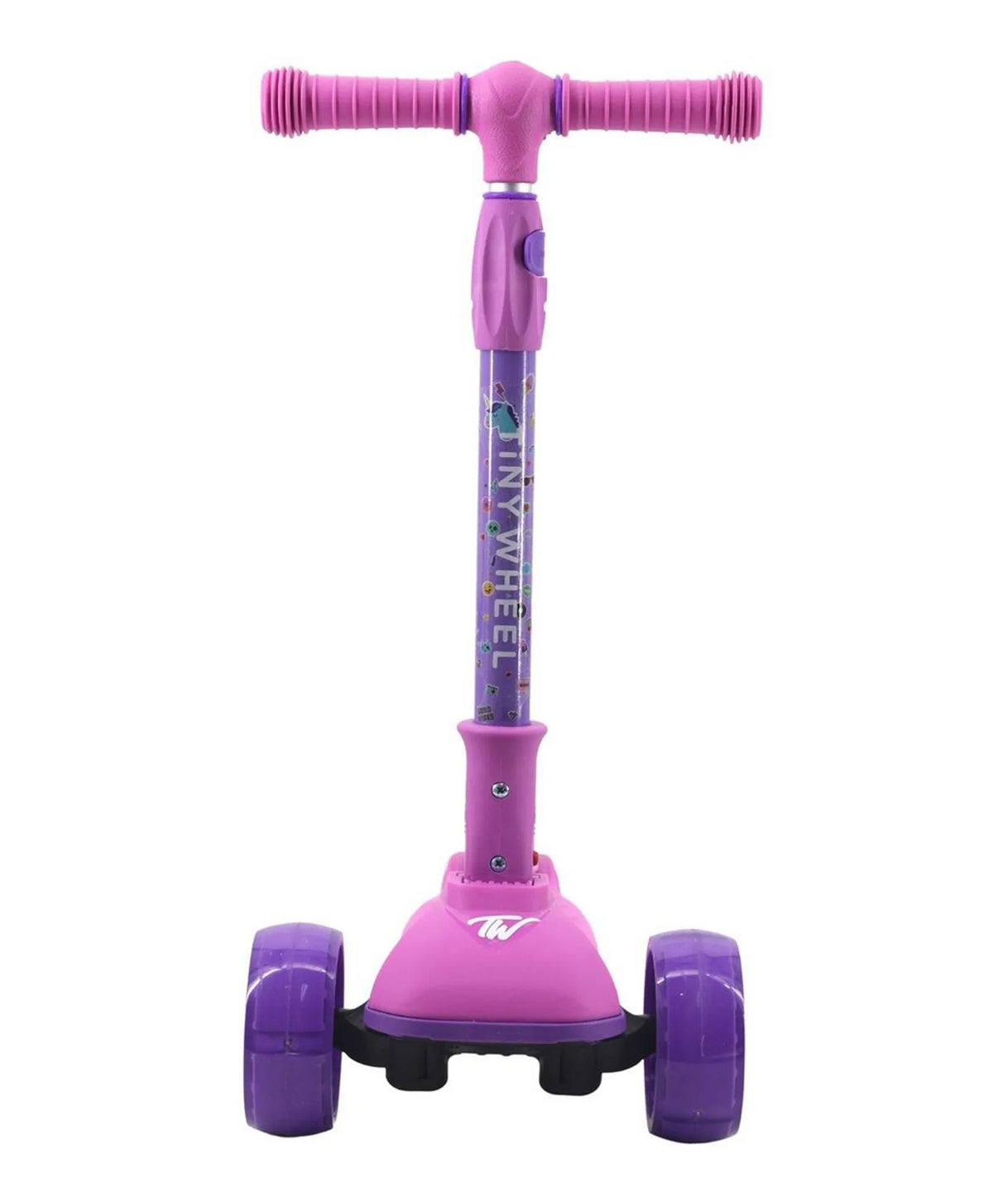 تايني ويل سكوتر يونيكورن بنفسجي 3 كفرات قابل للطي سكوتر 3 عجلات Tiny Wheel