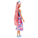 باربي دمية الاميرة ذات الشعر الزهري دمية مع اكسسوارات Barbie