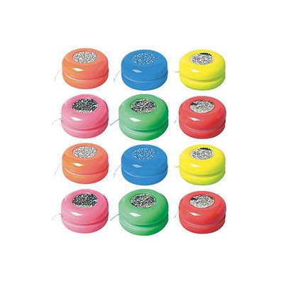 امسكان يويو ملون 1.5 بوصة 12 قطعة ألعاب الأكشن Amscan