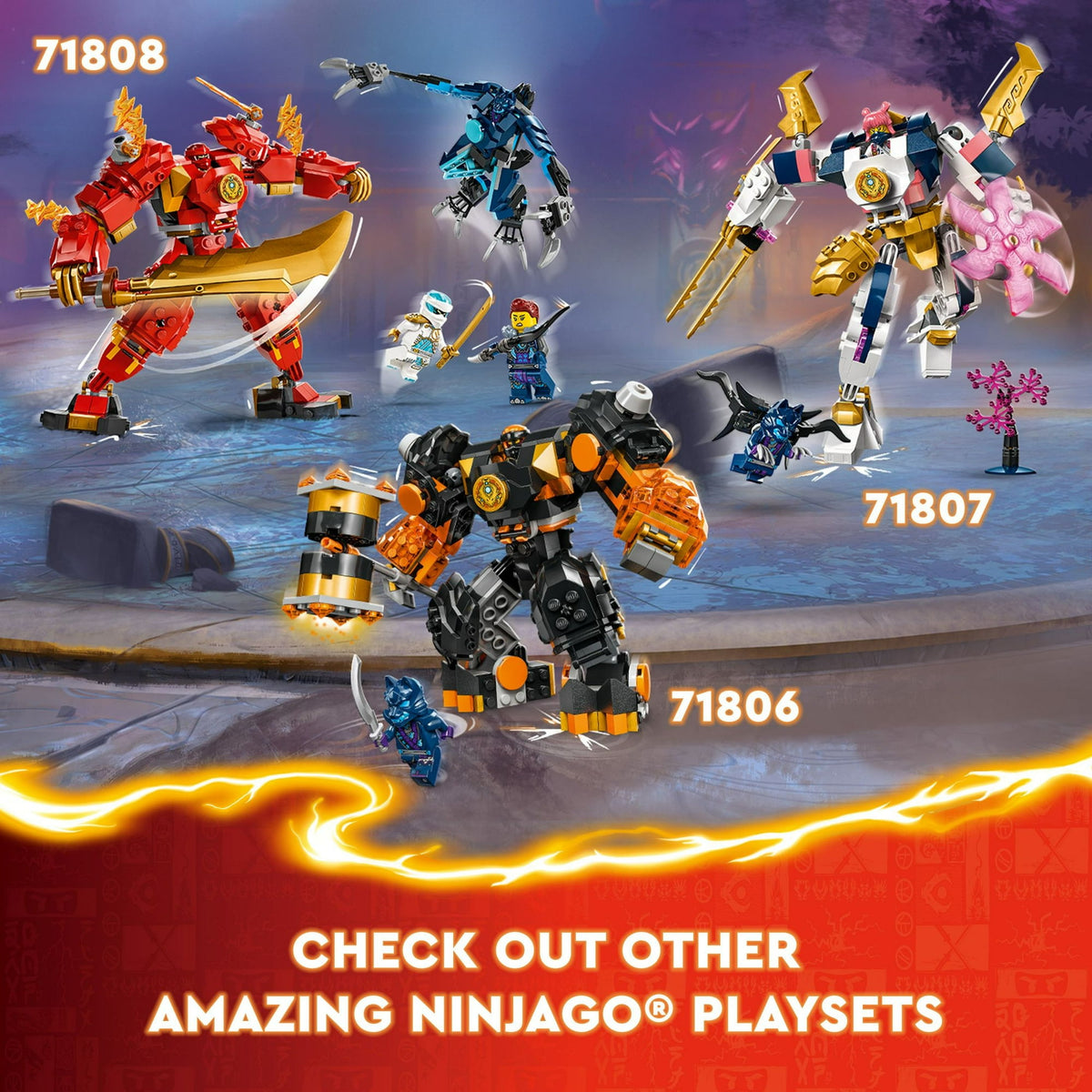 ليجو 71808 نينجاغو كاي عنصر النار ميك مكعبات التركيب LEGO
