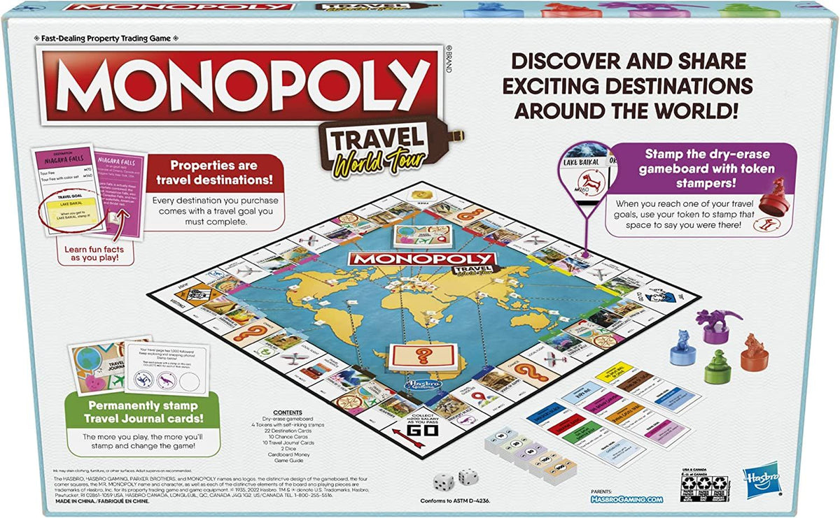 لعبة لوحة مونوبولي جولة حول العالم العاب لوحية Monopoly