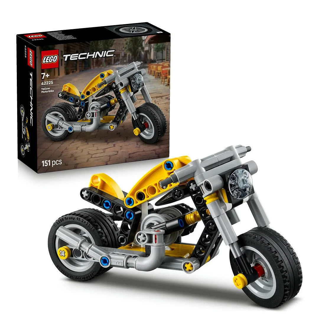 ليجو تيكنك دراجة نارية صفراء 42225 مكعبات التركيب LEGO