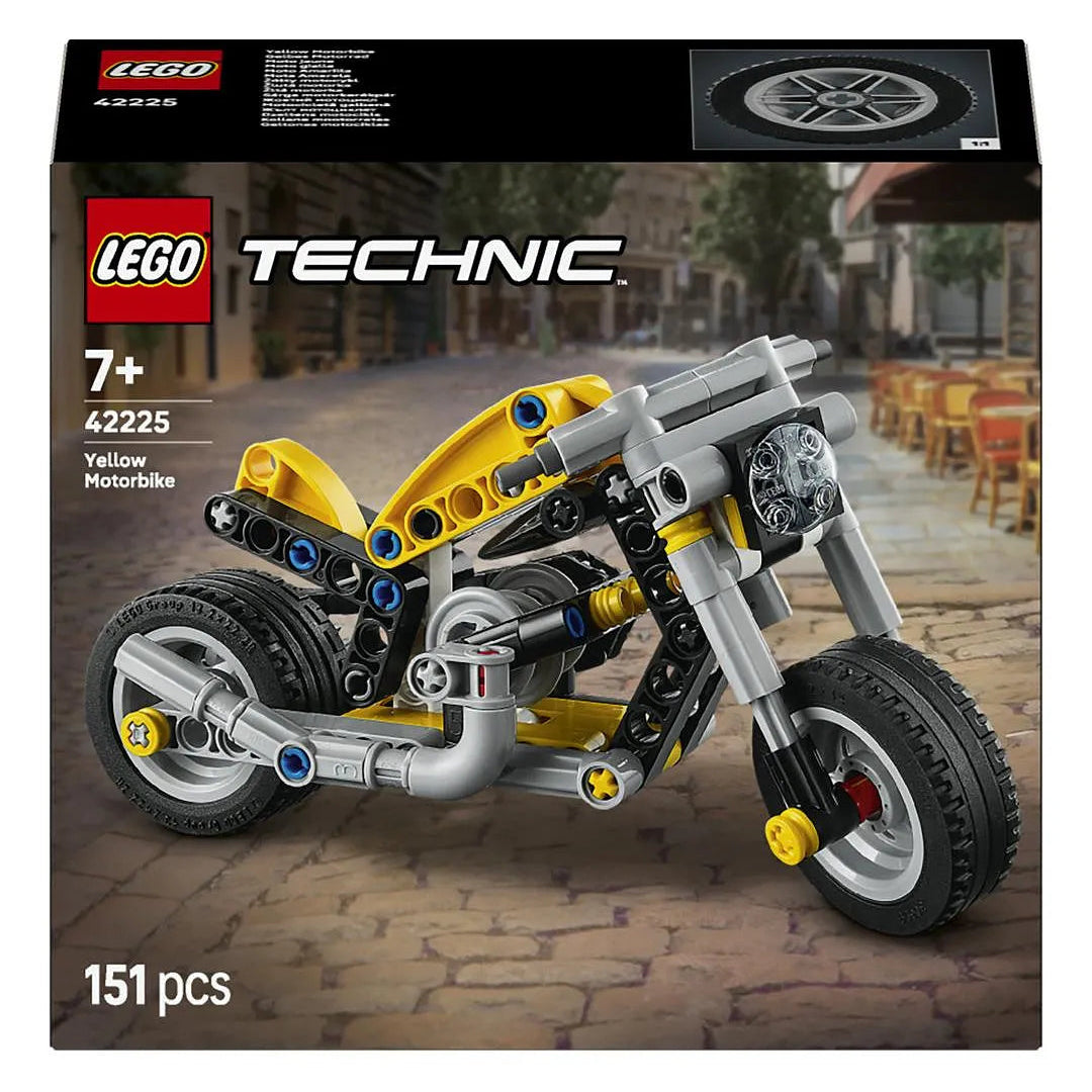 ليجو تيكنك دراجة نارية صفراء 42225 مكعبات التركيب LEGO