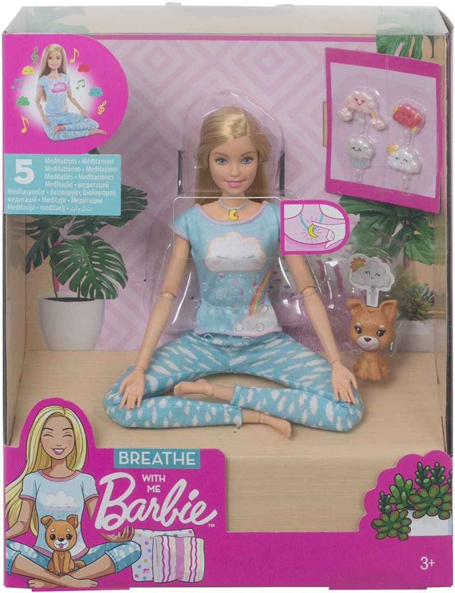 باربي دمية بريث ويذ مي للتأمل دمية مع اكسسوارات Barbie