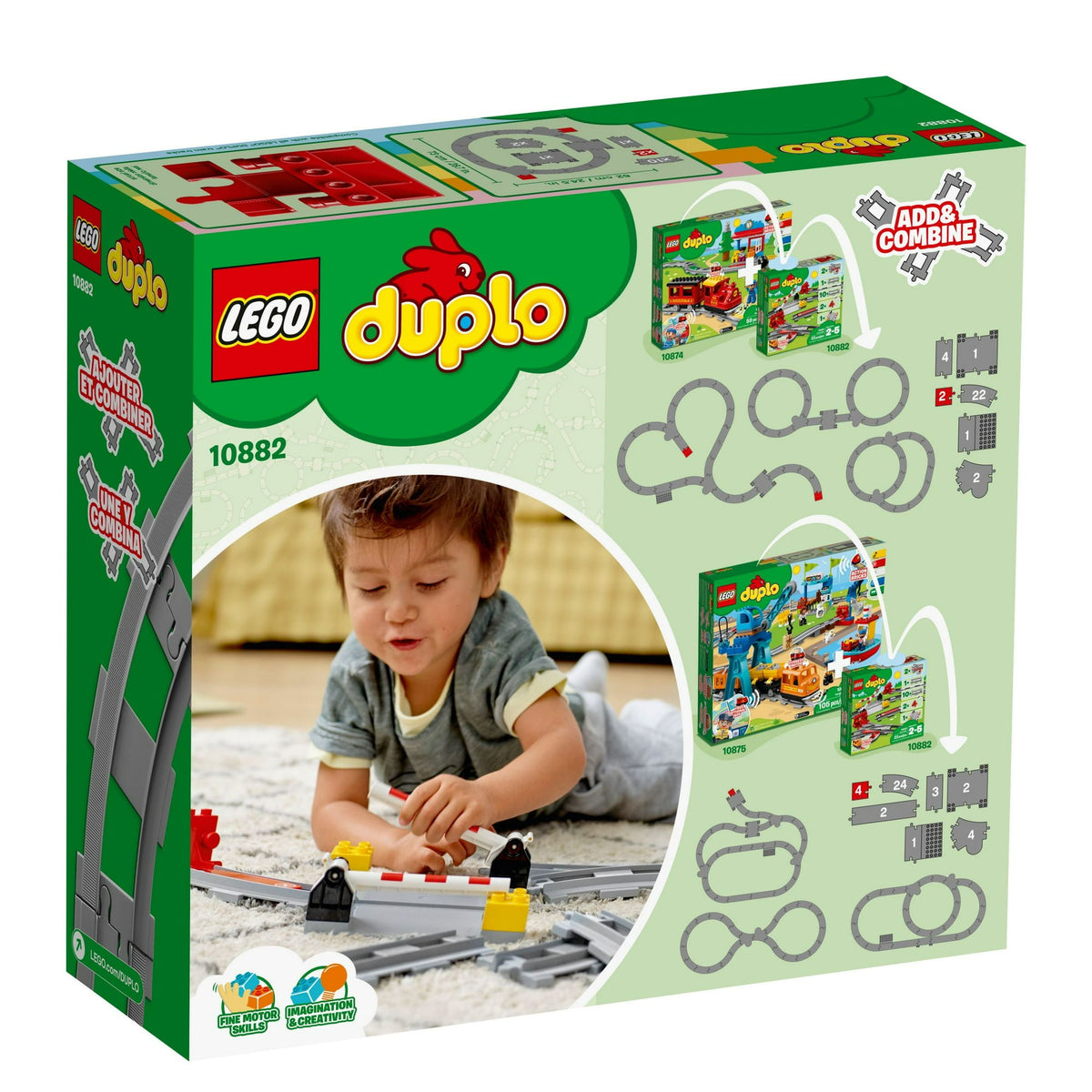 ليجو 10882 دبلو مسار القطار مكعبات التركيب LEGO