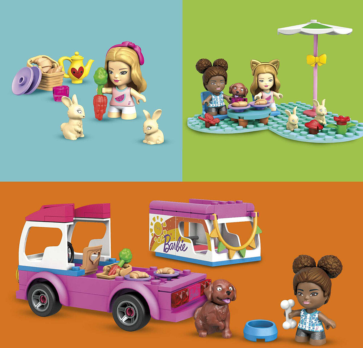 باربي لعبة بناء مغامرة دريم كامبر فان مكعبات التركيب MEGA