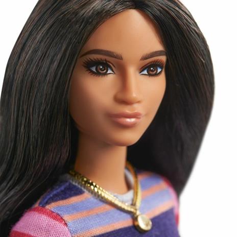 باربي دمية فاشونيستاس فستان مخطط دمى الشخصيات Barbie