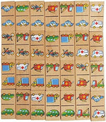 فيجا لعبة سيارات دومينو الخشبية 28 قطعة العاب لوحية VIGA