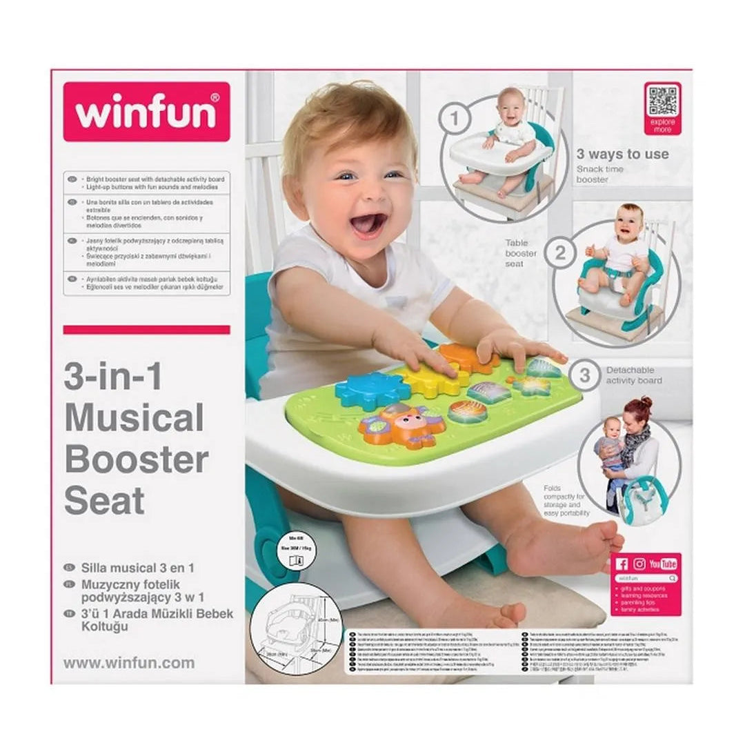وين فن مقعد معزز موسيقي 3 في 1 كرسي مواليد WinFun