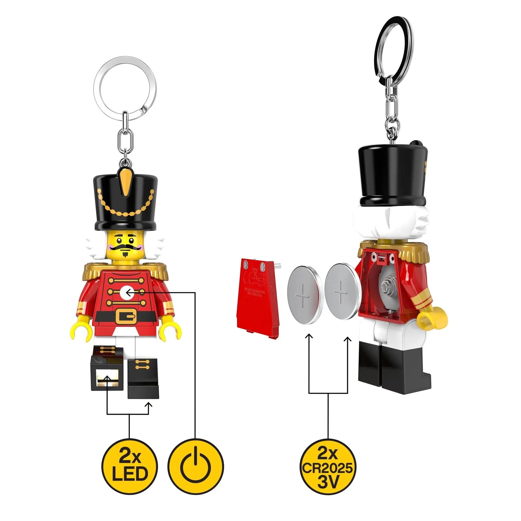 ليجو اي كيو سلسلة مفاتيح كسارة البندق مكعبات التركيب LEGO