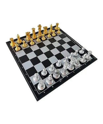 شطرنج مغناطيسية فضي وذهبي العاب لوحية XIONG PAI TOYS