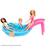 باربي دمية وحمام سباحة بشعر أشقر دمية مع اكسسوارات Barbie