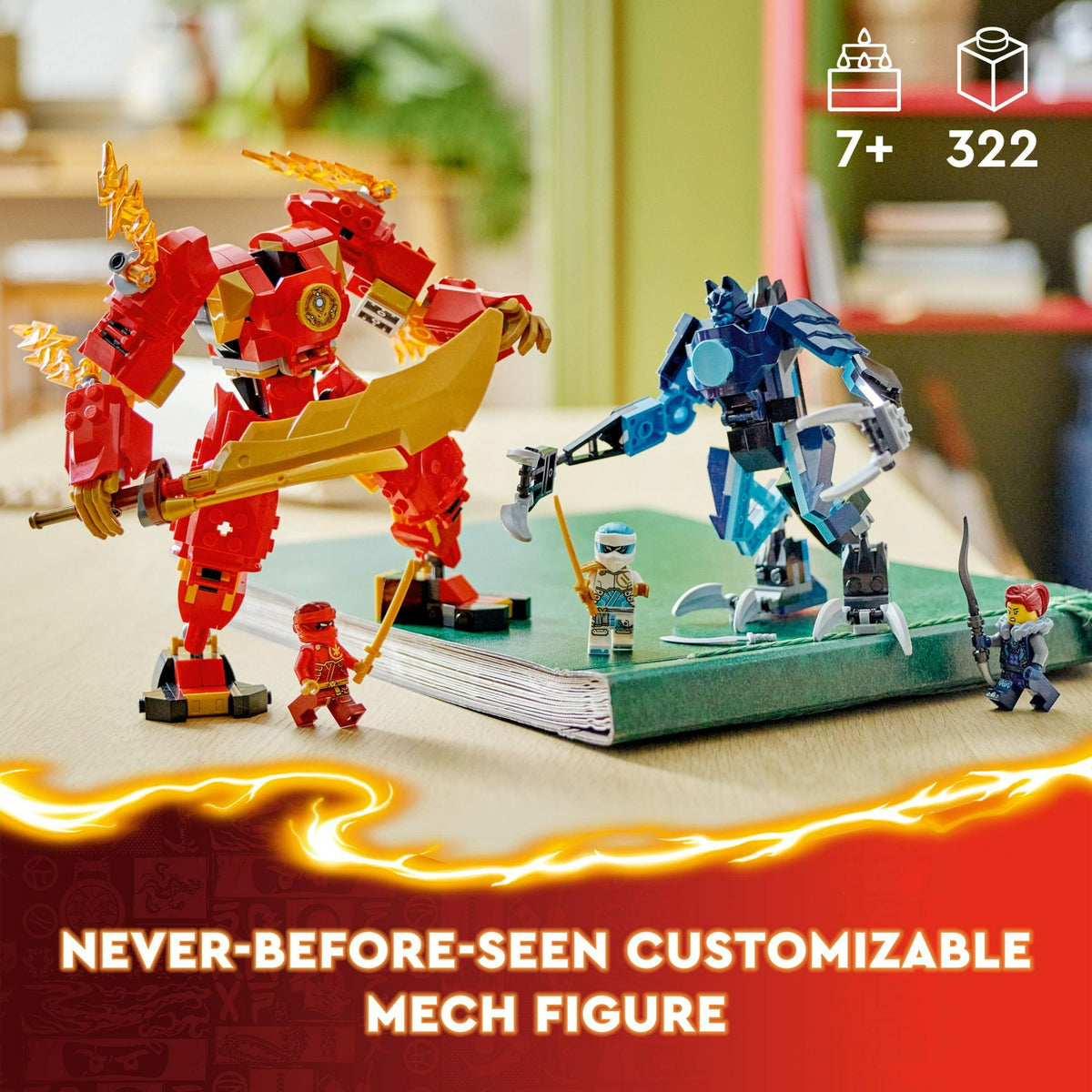 ليجو 71808 نينجاغو كاي عنصر النار ميك مكعبات التركيب LEGO