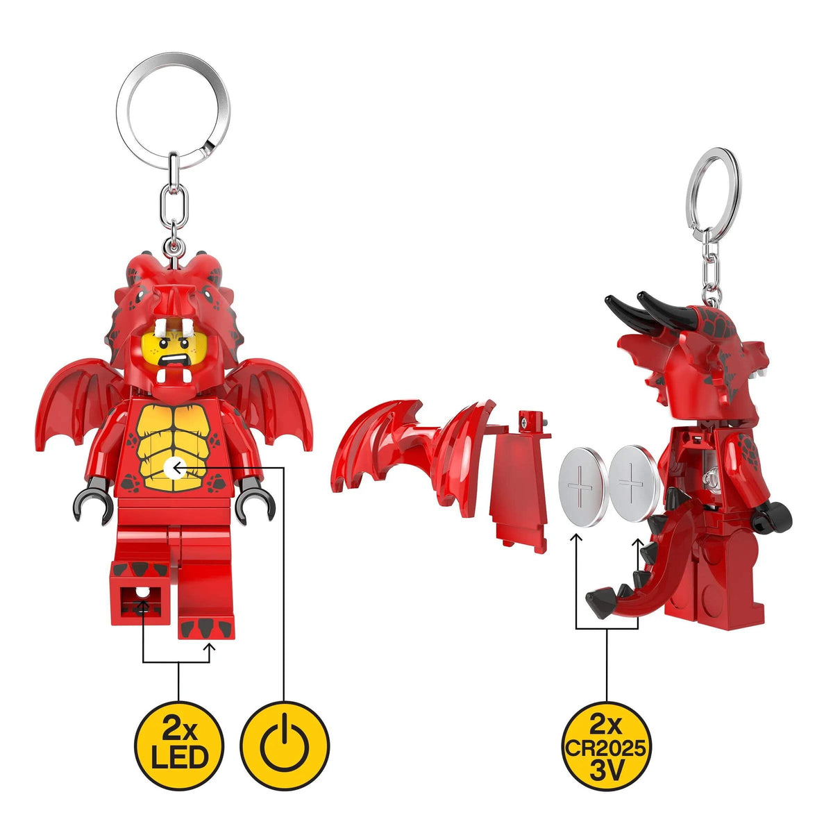 ليجو اي كيو سلسلة مفاتيح دراغون سوت غاي مكعبات التركيب LEGO