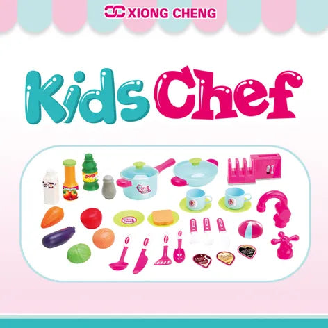 طقم مطبخ وردي اللون مع مؤثرات صوتية ألعاب المطابخ LOCAL