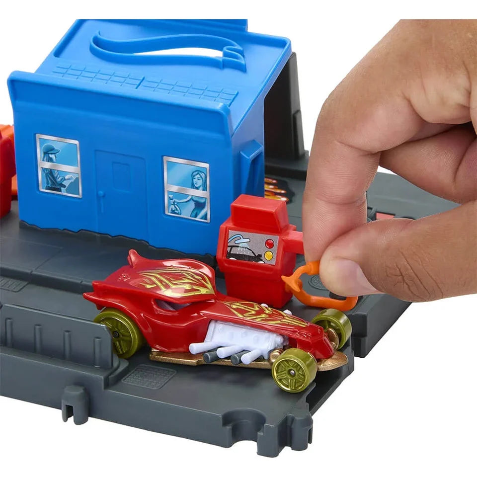 هوت ويلز محطة وقود المدينة مركبات مع مسار HotWheels