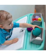 ستيب 2 صندوق العاب مع غطاء 2 في 1 بلون اخضر فاتح منازل خارجية Step2