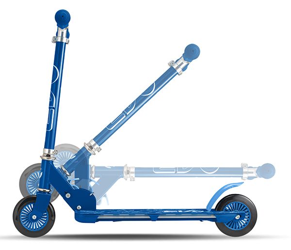 ايفو سكوتر بضوء فلاش بعجلتين ازرق سكوتر عجلتين EVO