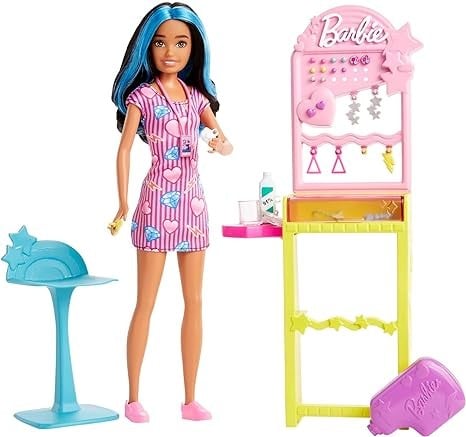 باربي دمية سكيبر ثقب الاذن دمية مع اكسسوارات Barbie