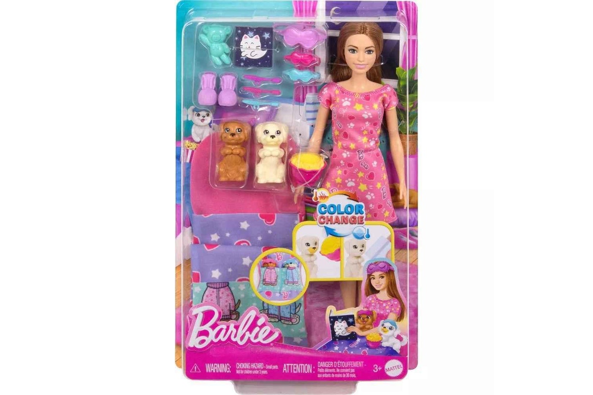 باربي دمية حفلة نوم مع جرو اكسسوارت الدمى Barbie