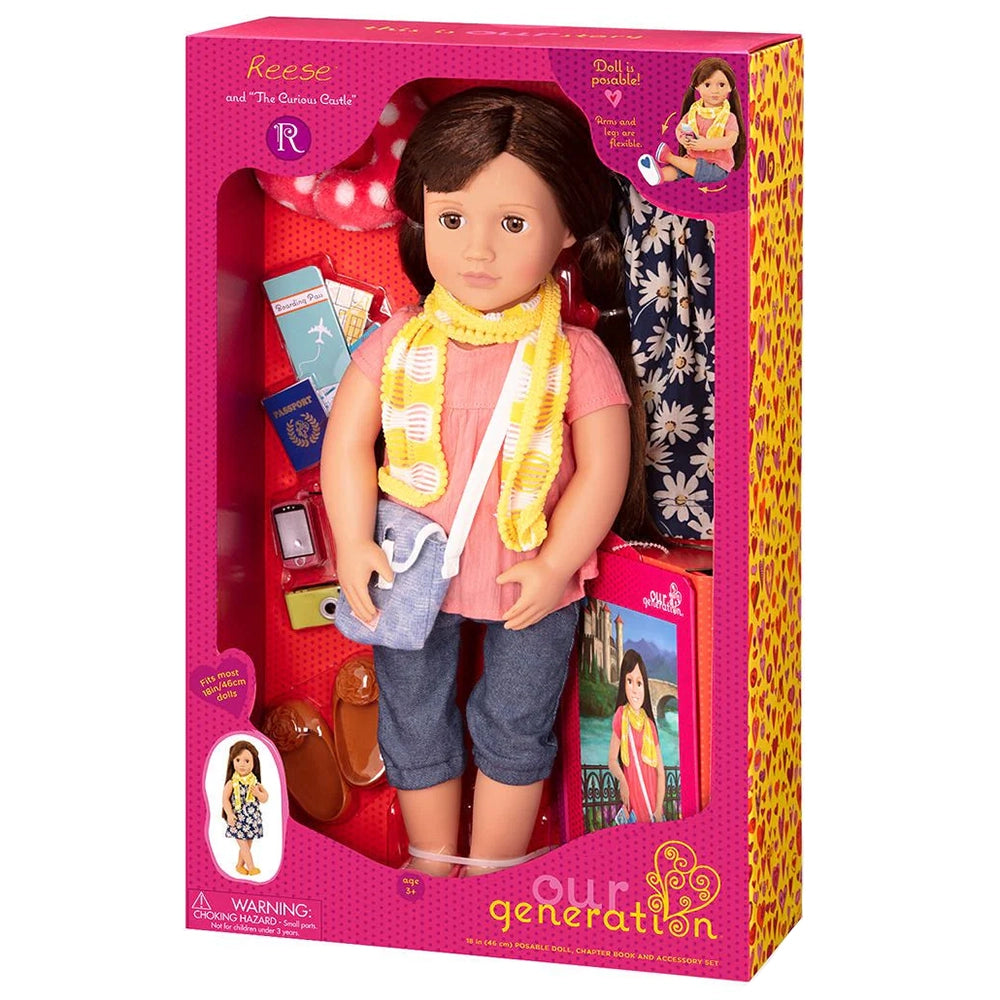 أور جينيريشن حقيبة السفر والدمية الفاخرة دمية مع اكسسوارات Our Generation