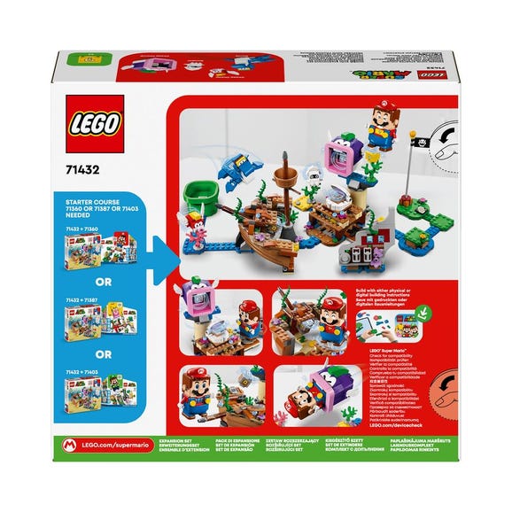 ليجو مكعبات بناء مغامرة حطام سفينة سوبر ماريو مكعبات التركيب LEGO