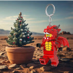 ليجو اي كيو سلسلة مفاتيح دراغون سوت غاي مكعبات التركيب LEGO