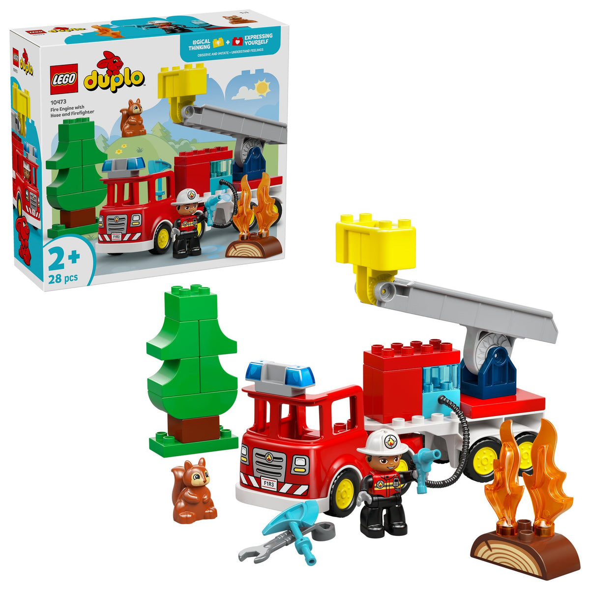 ليجو دوبلو شاحنة ورجل إطفاء 10473 المكعبات الكبيرة LEGO
