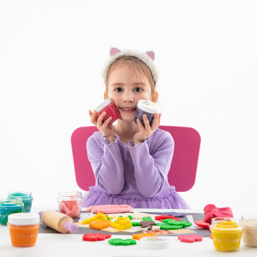 تشايلد جين علب عجينة صلصال طبيعي ألوان مشكلة الصلصال والمعجون ChildGen