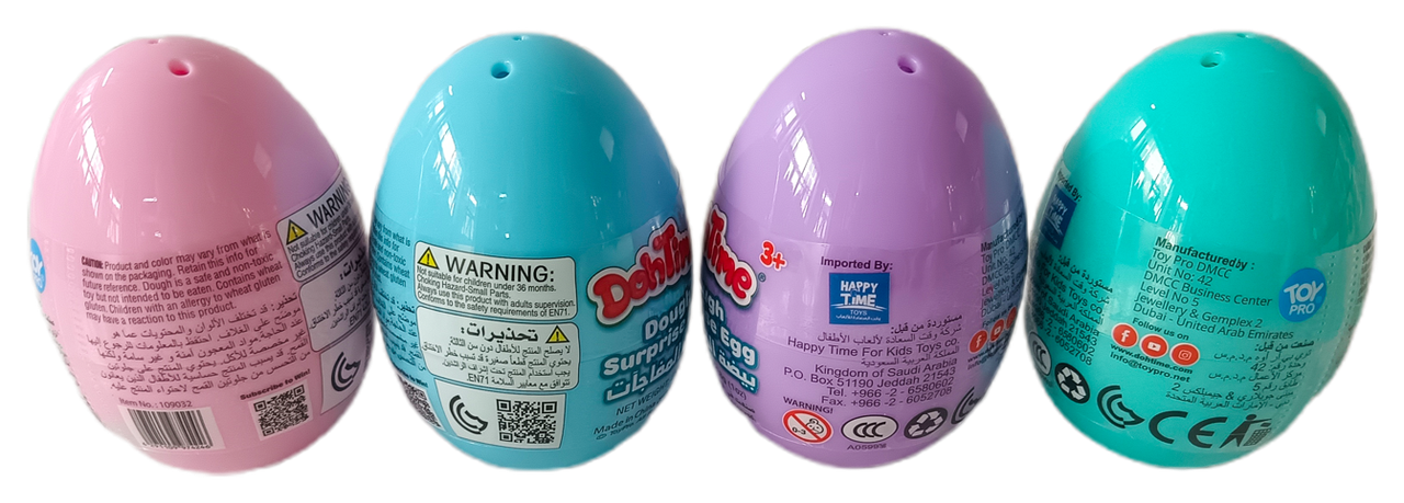 دوه تايم عبوة مفاجأة البيض متنوع الصلصال والمعجون DohTime
