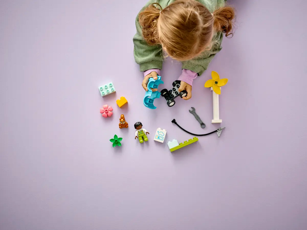 ليجو 10985 دبلو طاحونة الهواء والسيارة الكهربائية مكعبات التركيب LEGO