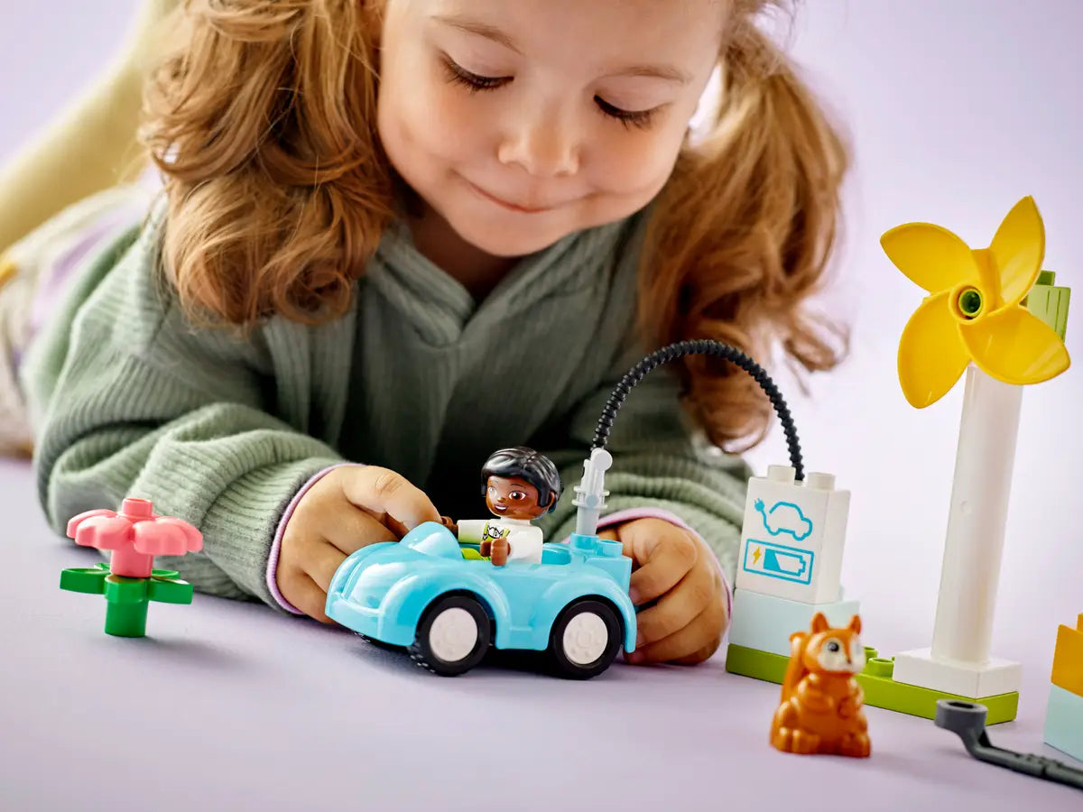 ليجو 10985 دبلو طاحونة الهواء والسيارة الكهربائية مكعبات التركيب LEGO