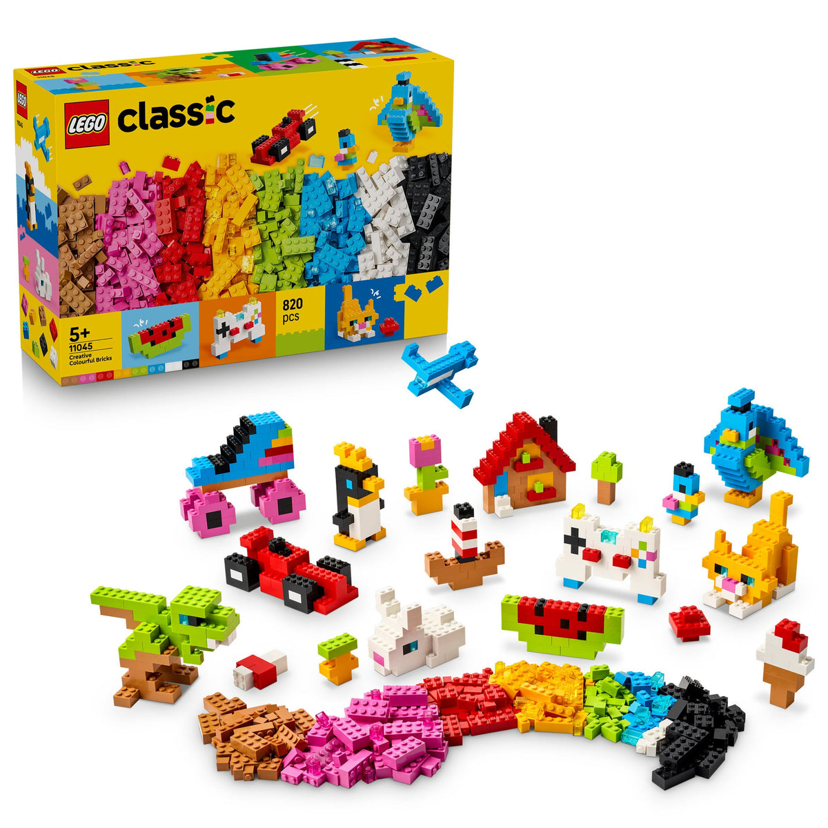 ليجو كلاسيك 11045 مكعبات ملونة 820 قطعة مكعبات التركيب LEGO