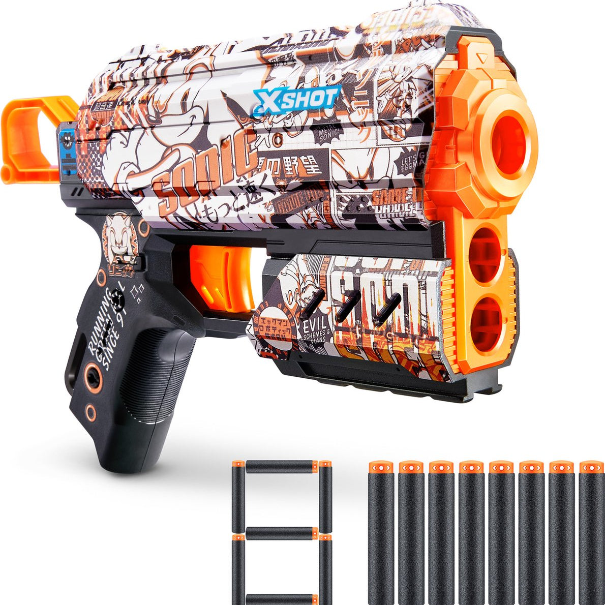 اكس شوت مسدس سكينز فلوكس سونيك مسدسات مطاطية Zuru