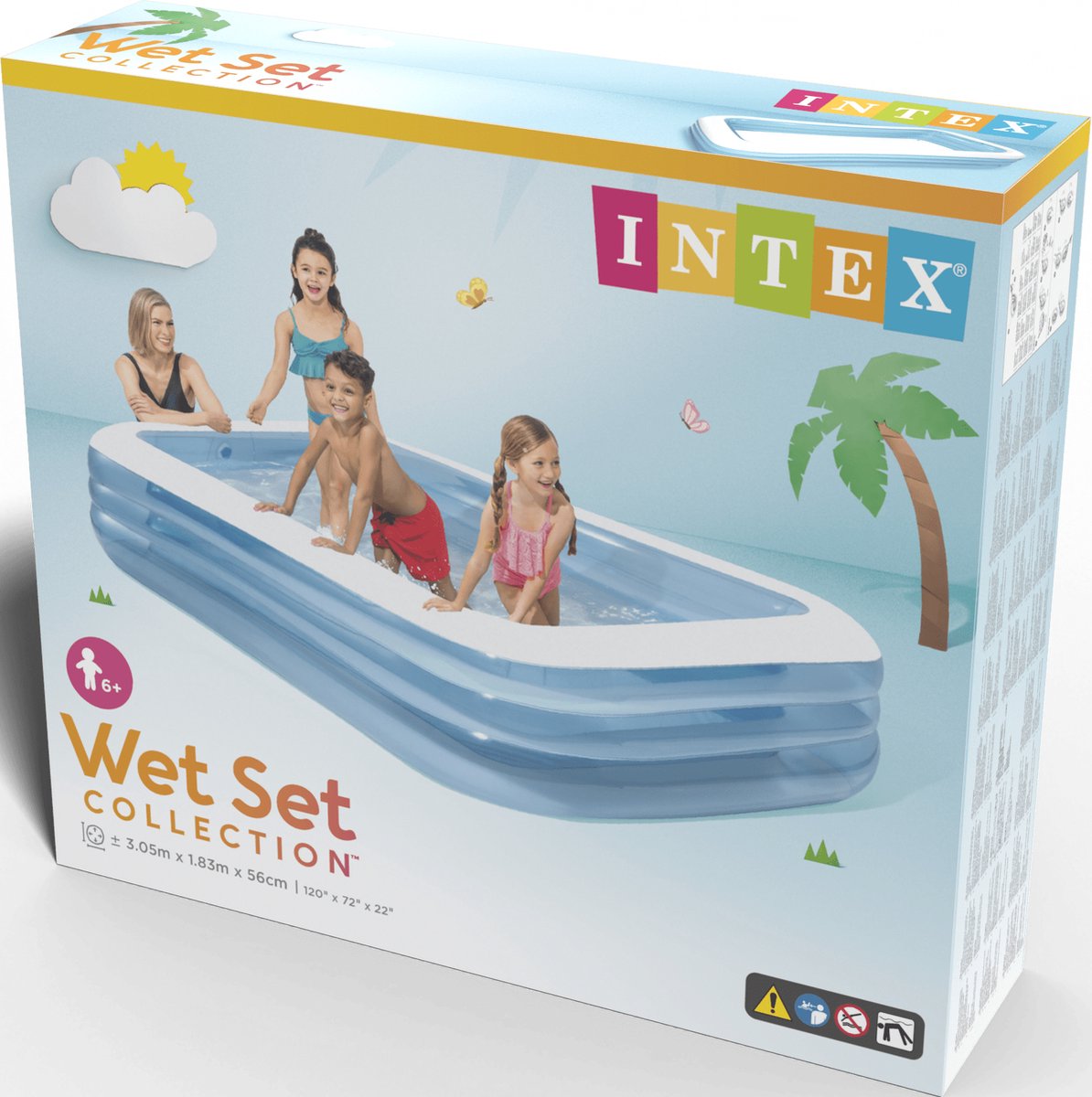 انتكس مسبح ازرق قابل للنفخ المسابح الخارجية Intex