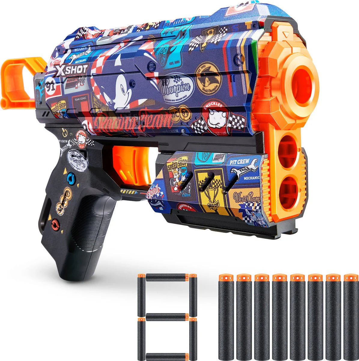 اكس شوت مسدس سكينز فلوكس سونيك مسدسات مطاطية Zuru