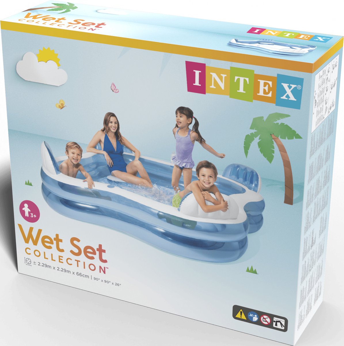 انتكس حوض سباحة عائلي قابل للنفخ سويم سنتر المسابح الخارجية Intex