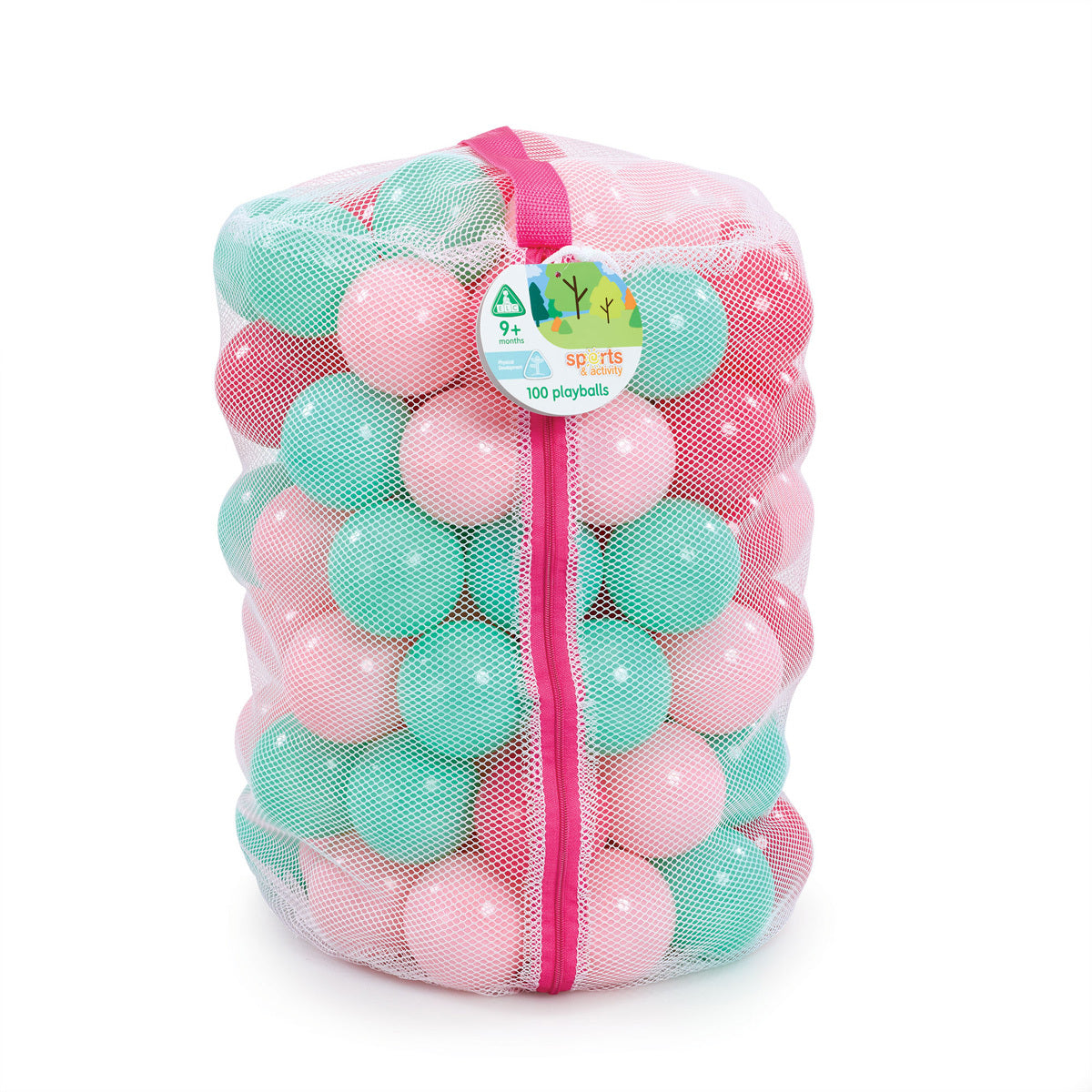 كرة لعب وردية 100 قطعة