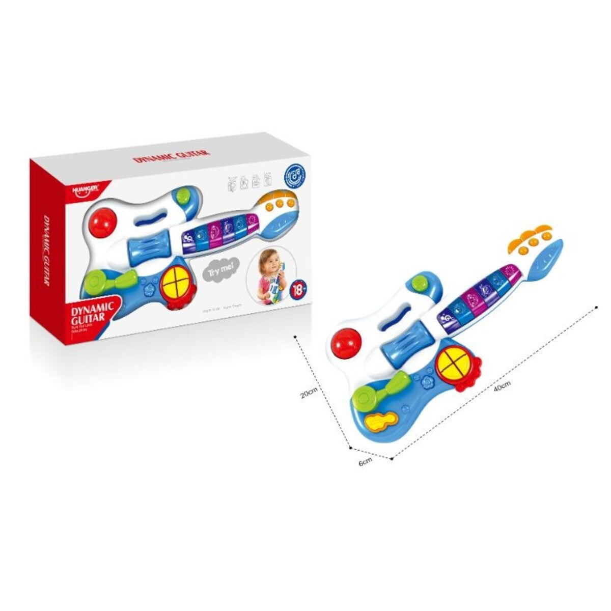 هوانجر لعبة جيتار أزرق مواليد تفاعلي HUANGER