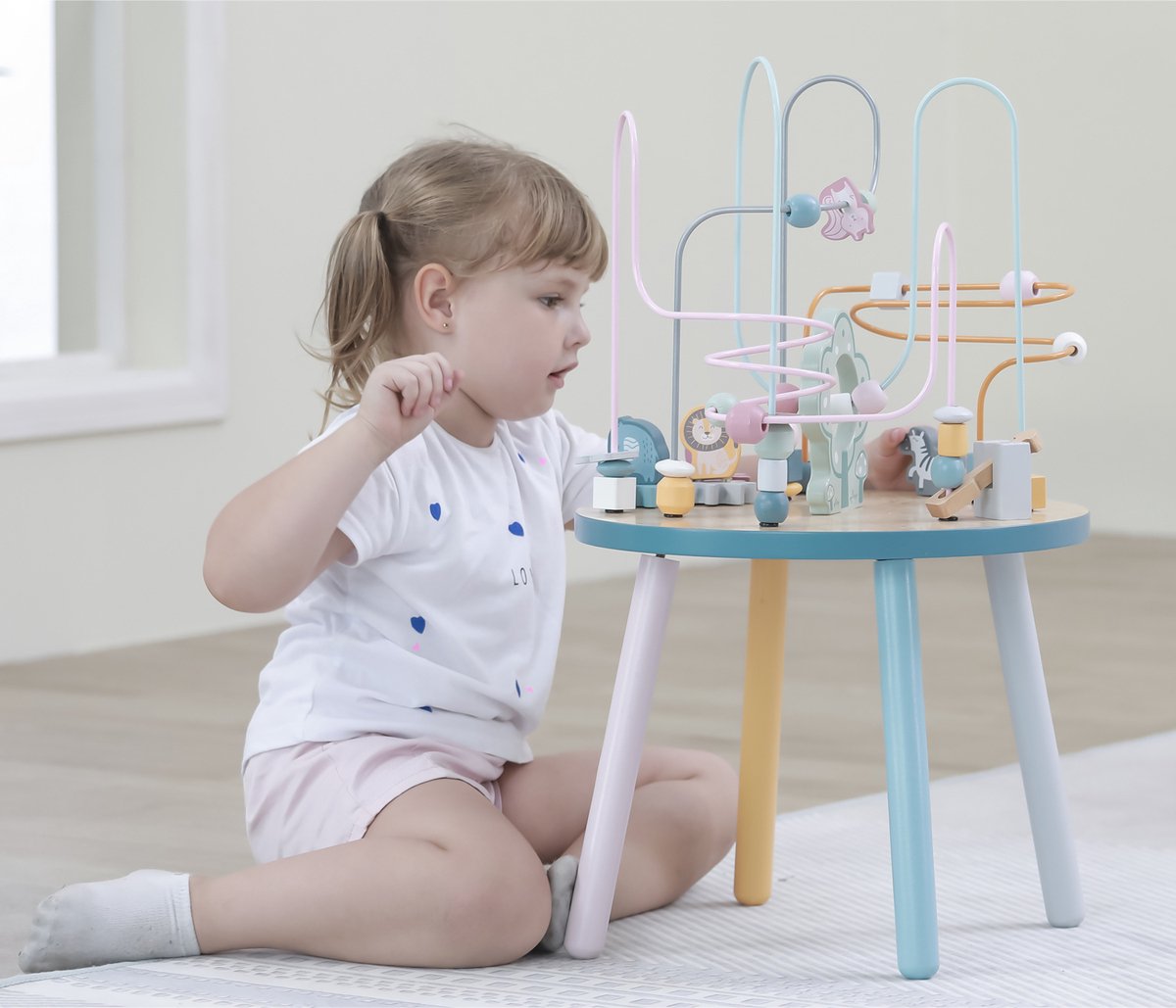 فيجا طاولة تعليمية خشبية مواليد تفاعلي VIGA