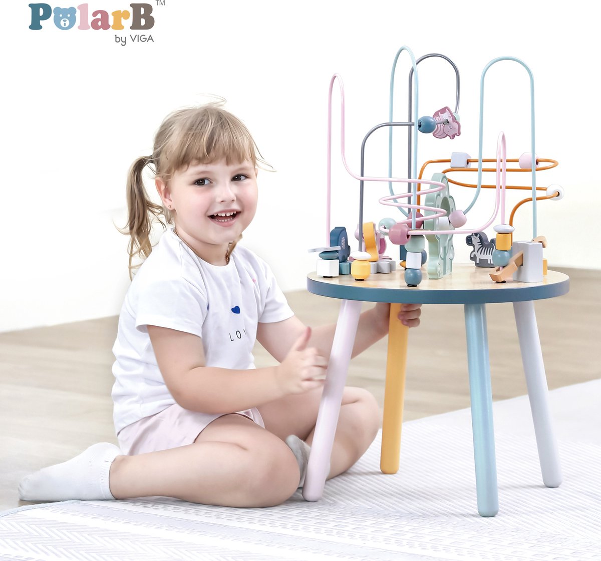 فيجا طاولة تعليمية خشبية مواليد تفاعلي VIGA